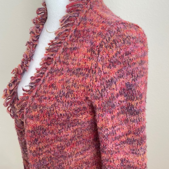 X-SMALL dolce Emozione wool sweater MADE in ITALY red purple - Picture 4 of 14